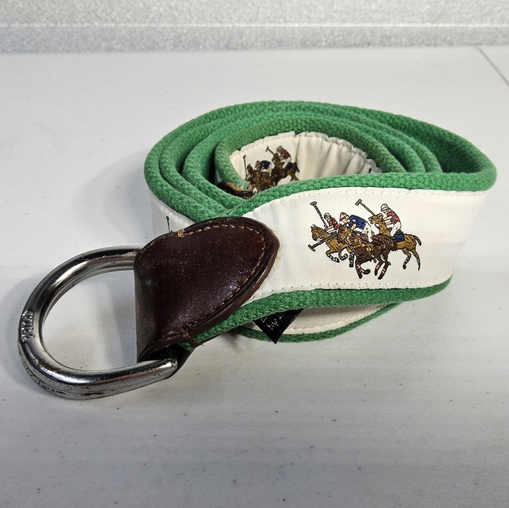 Polo by Ralph Lauren Green and Cream Belt